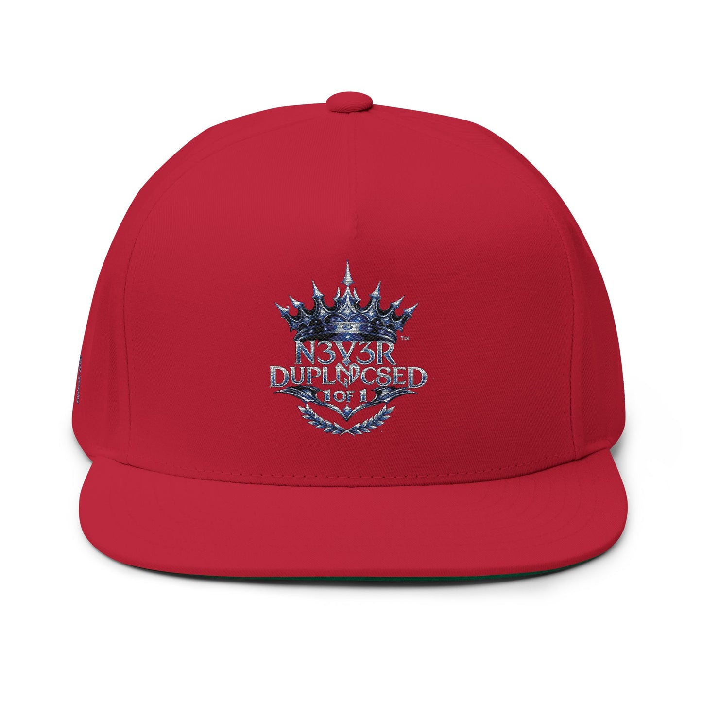 Embroidered 'Music Unplugged' Crown Flat Bill Cap — Snapback Hat for Musicians & Fans