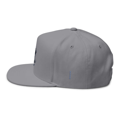 Embroidered 'Music Unplugged' Crown Flat Bill Cap — Snapback Hat for Musicians & Fans
