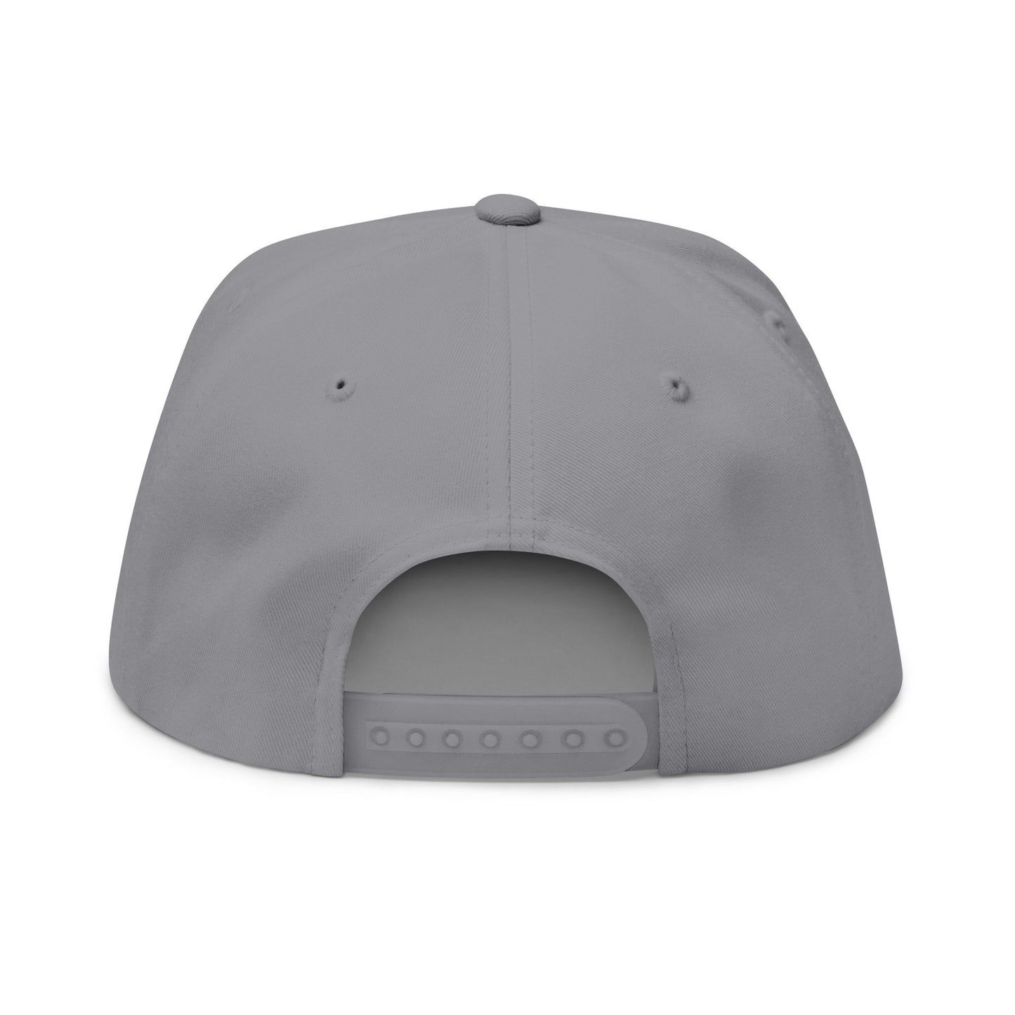 Embroidered 'Music Unplugged' Crown Flat Bill Cap — Snapback Hat for Musicians & Fans