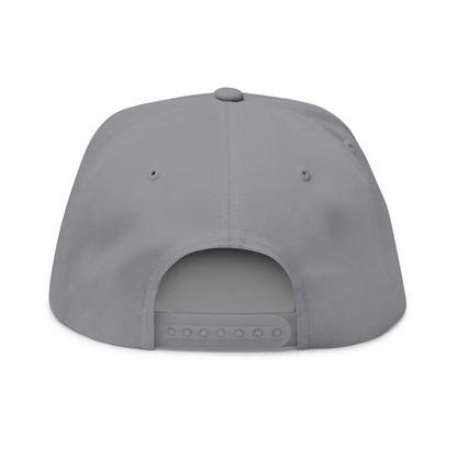 Embroidered 'Music Unplugged' Crown Flat Bill Cap — Snapback Hat for Musicians & Fans