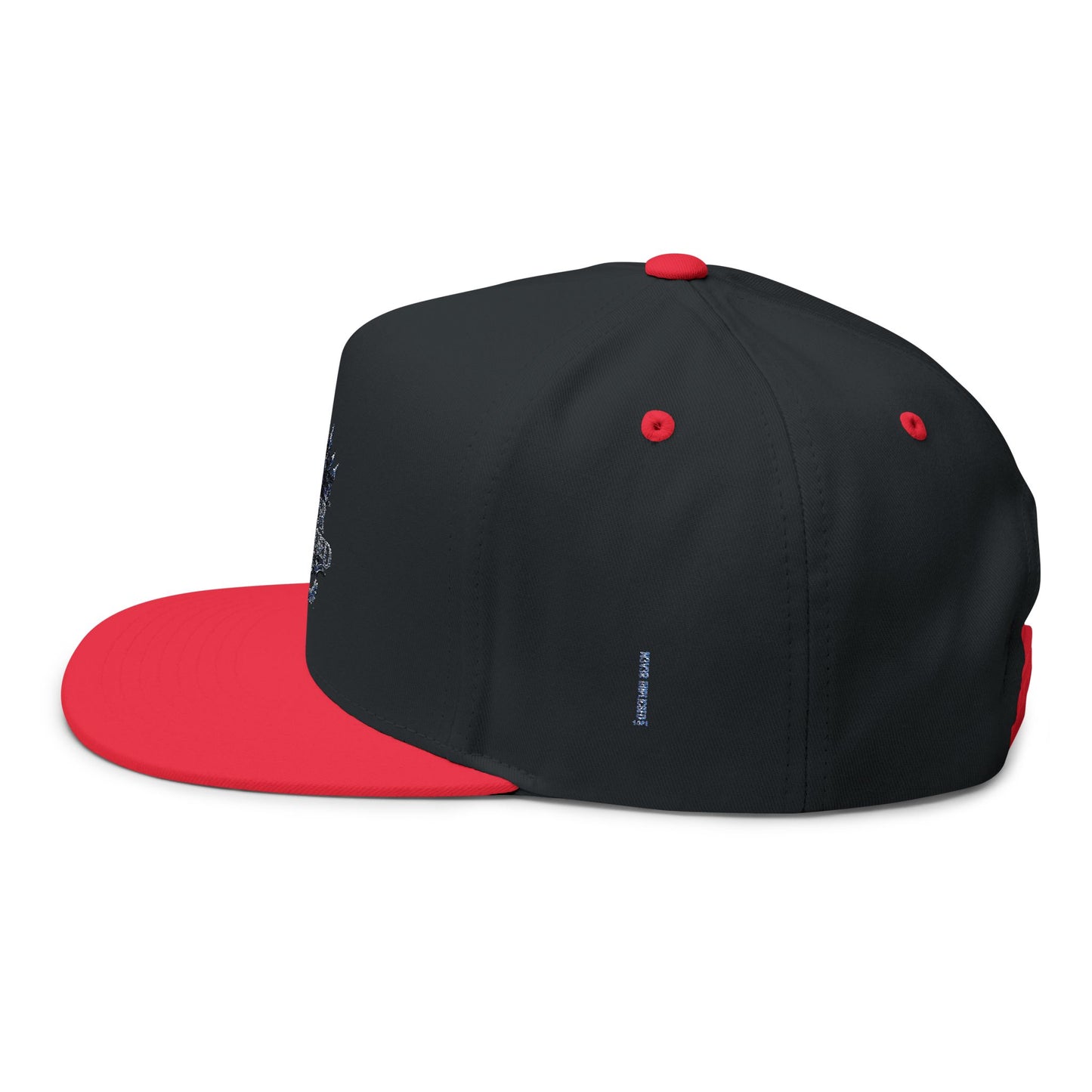 Embroidered 'Music Unplugged' Crown Flat Bill Cap — Snapback Hat for Musicians & Fans
