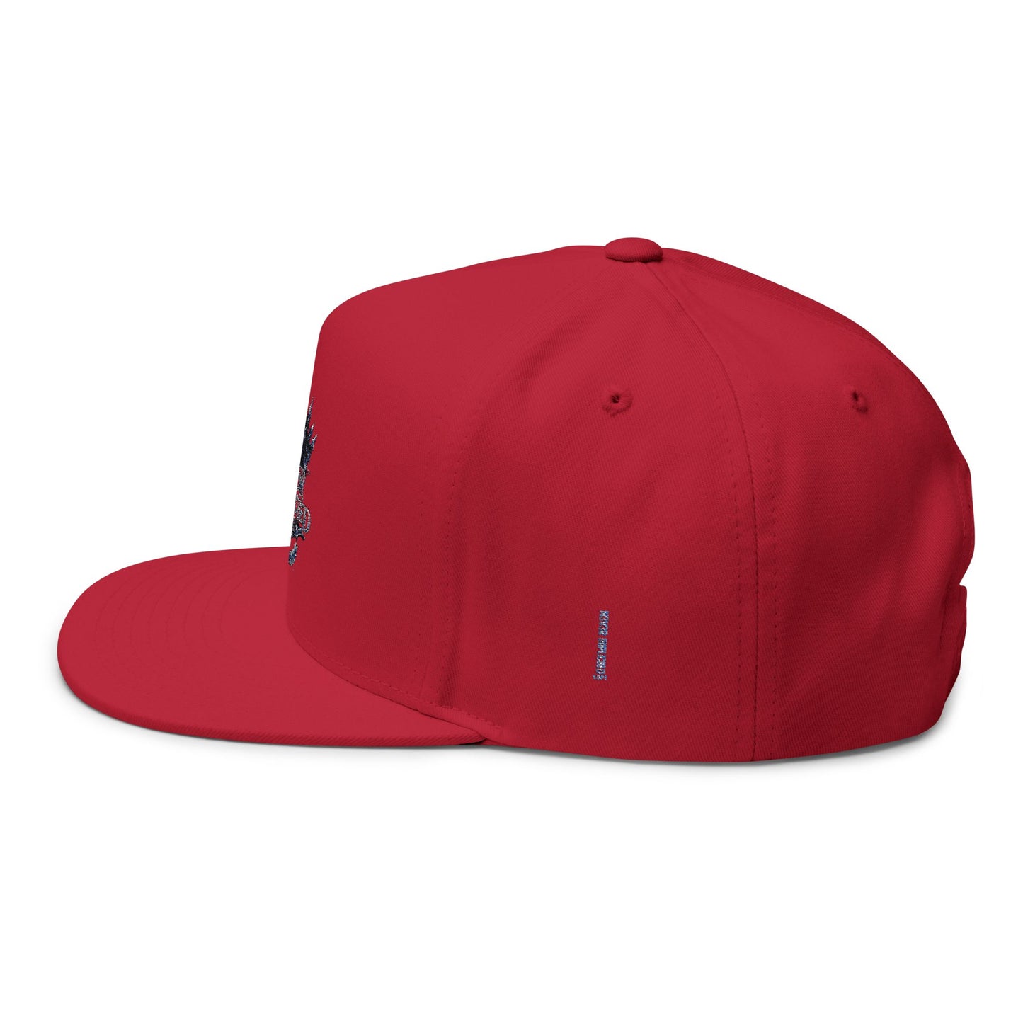 Embroidered 'Music Unplugged' Crown Flat Bill Cap — Snapback Hat for Musicians & Fans