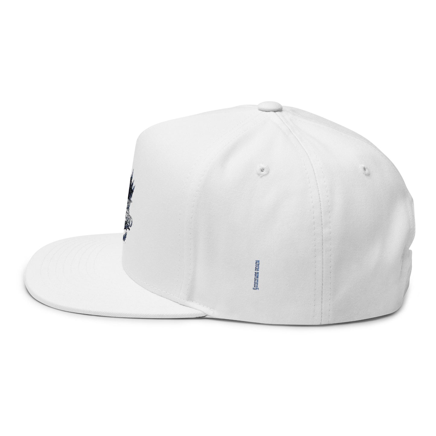 Embroidered 'Music Unplugged' Crown Flat Bill Cap — Snapback Hat for Musicians & Fans