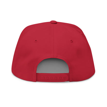 Embroidered 'Music Unplugged' Crown Flat Bill Cap — Snapback Hat for Musicians & Fans
